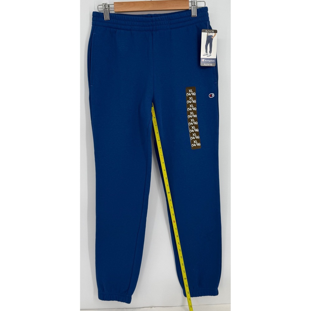 Champion Boys Blue Fleece Joggers Sweatpants Sz XL‎ 14/16 NEW - Picture 4 of 12
